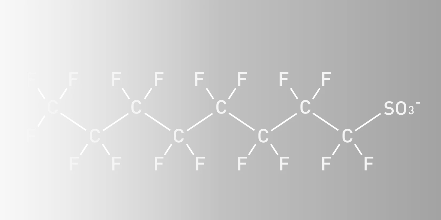 PFASに分類されるPFOSの分子構造のひとつ